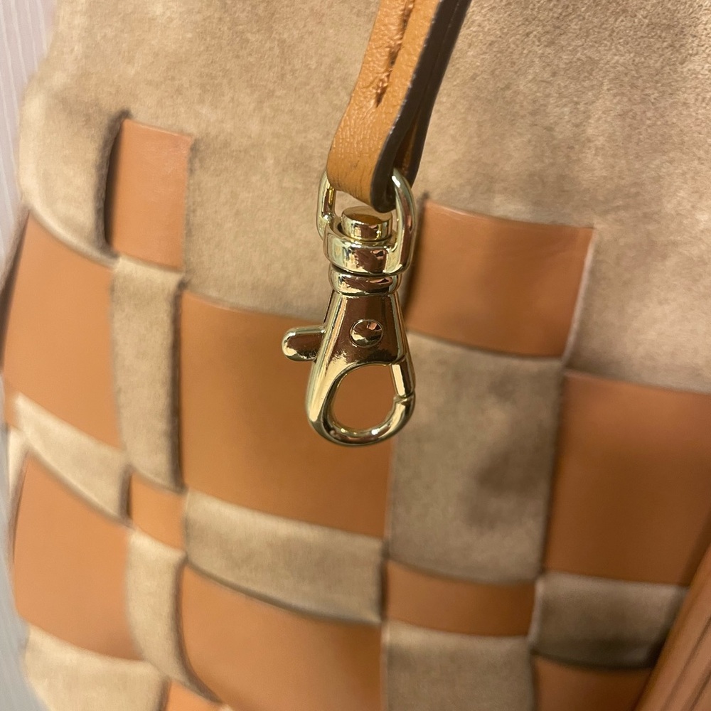 Michael Michael Kors Vivian Large Woven Suede Hobo - Picture 7 of 16